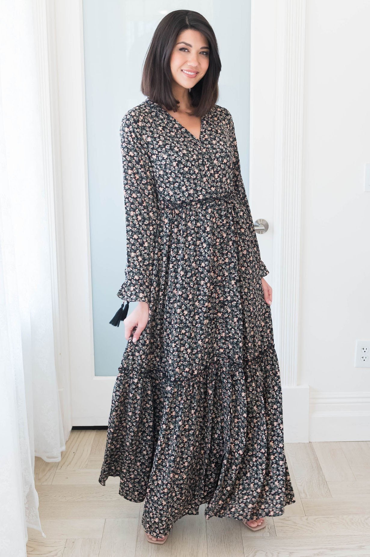 The Luca Modest Floral Maxi Dress