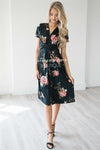 The Samantha Modest Dresses vendor-unknown S Black Floral