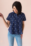 Just Daisy Modest Button Front Top Tops vendor-unknown