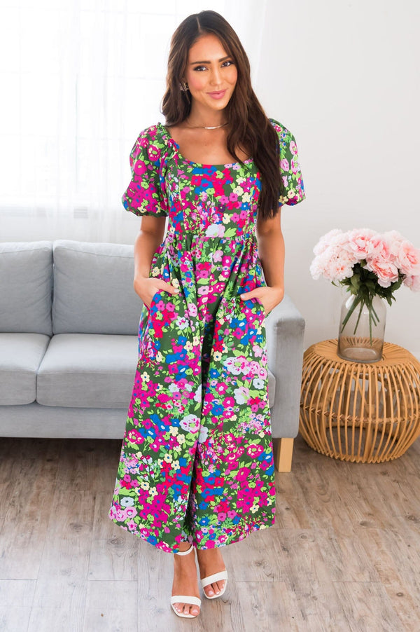 The Hailynne Modest Floral Dress