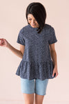 Breezy And Beautiful Modest Peplum Top Tops vendor-unknown