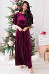 The Noel Evening Out Velvet Gown Modest Dresses vendor-unknown