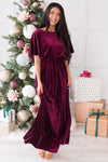 The Noel Evening Out Velvet Gown Modest Dresses vendor-unknown