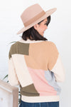 Cozy Colorblock Modest Sweater Tops vendor-unknown