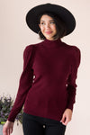 Gorgeous & Glowing Modest Puff Sleeve Sweater Modest Dresses vendor-unknown