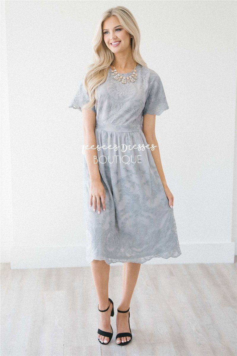 The Liana Modest Dresses vendor-unknown S Gray 