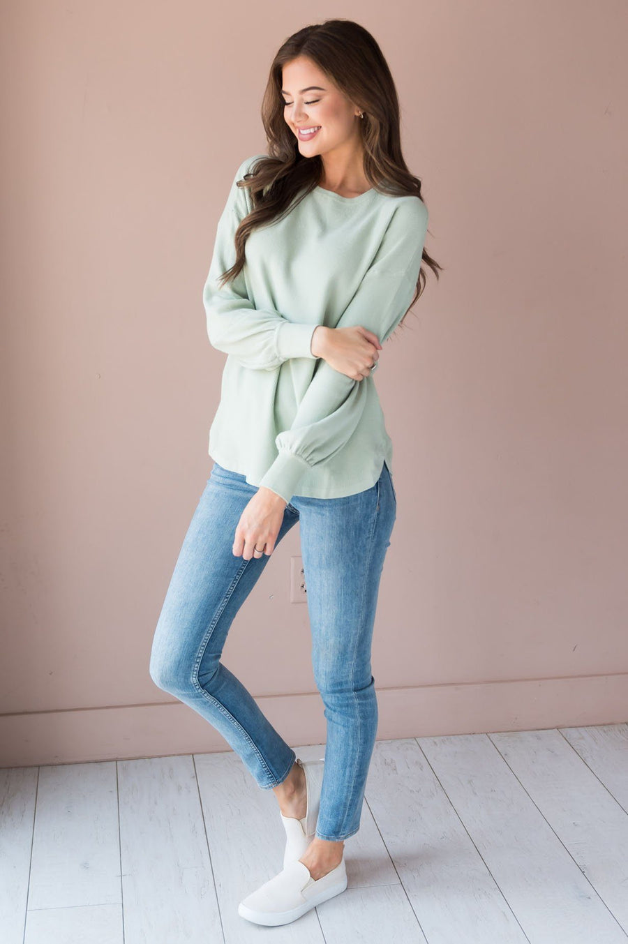 Fall In Line Modest Thermal Sweater Tops vendor-unknown 