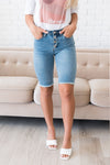 Over The Edge High Rise Bermuda Shorts Modest Dresses vendor-unknown