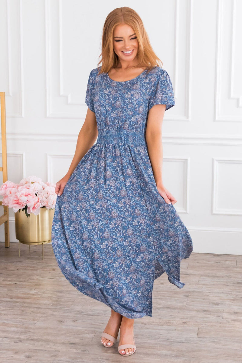 The Ashara Modest Floral Dress - NeeSee's Dresses