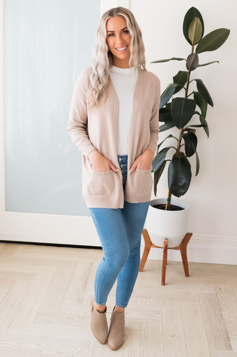 Casually Cool Modest Pocket Cardigan Modest Dresses vendor-unknown 