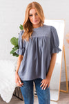 Drift Away Embroidered Modest Blouse Tops vendor-unknown