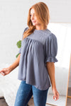 Drift Away Embroidered Modest Blouse Tops vendor-unknown