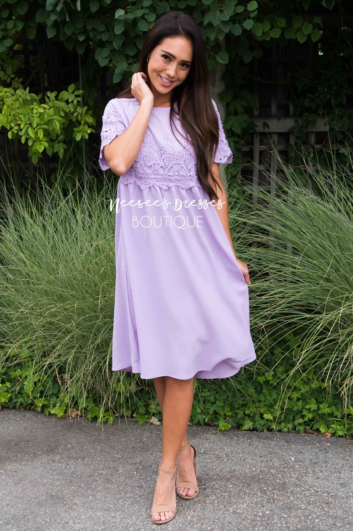 Modest 2024 lavender dress