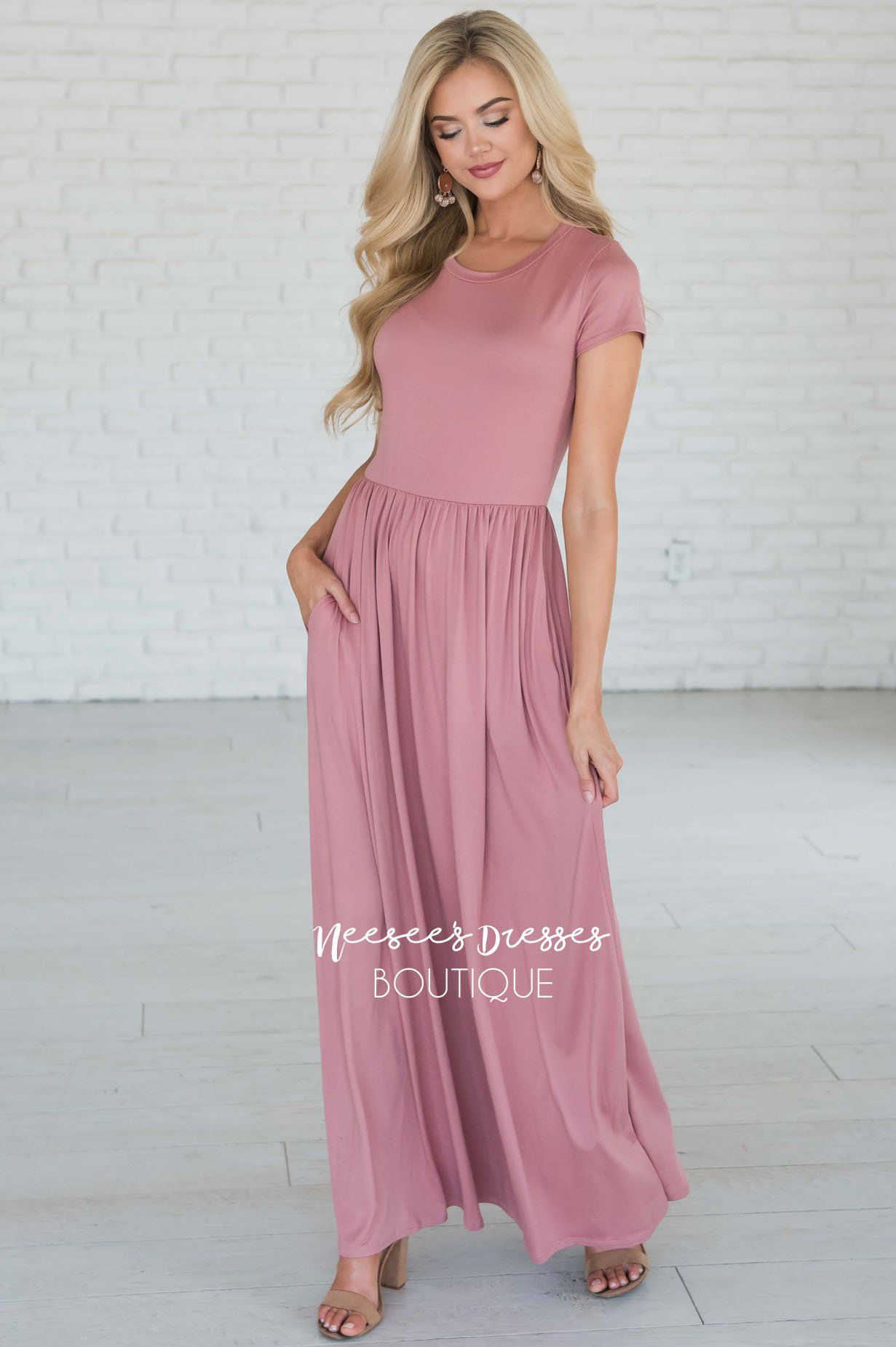 Dusty Rose Modest Dress, Best and Affordable Modest Boutique