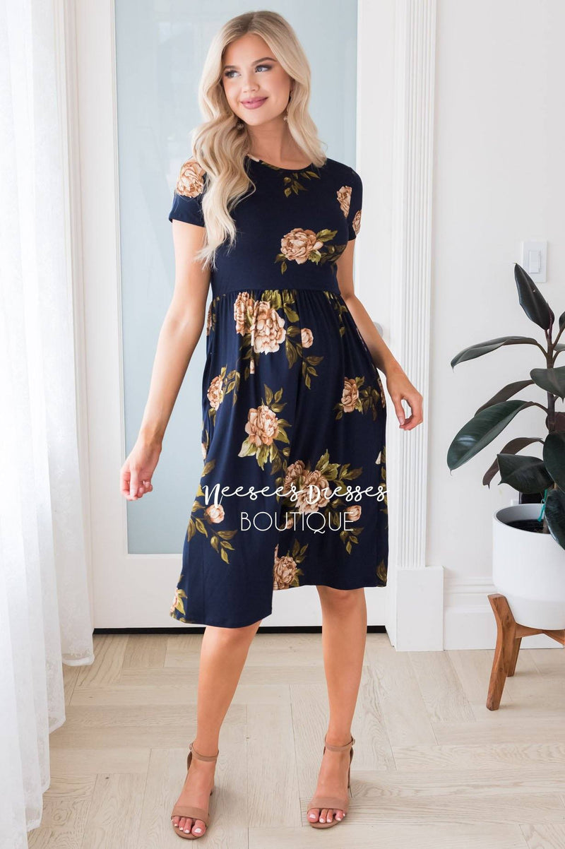 The Blake Modest Mid-Length Dress - NeeSee's Dresses