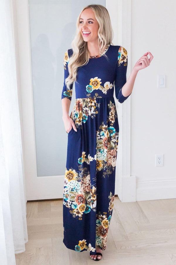 The Sindy Modest Maxi Dress - NeeSee's Dresses