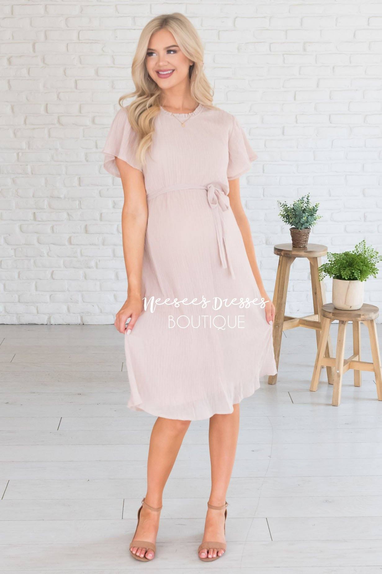 The Hadlie Modest Mid Length Dress NeeSee s Dresses