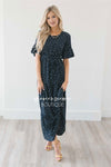 Polka Dot Flutter Sleeve Tiered Maxi Dress Modest Dresses vendor-unknown