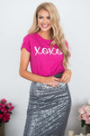 Vibrant XOXO Graphic Tee Tops vendor-unknown