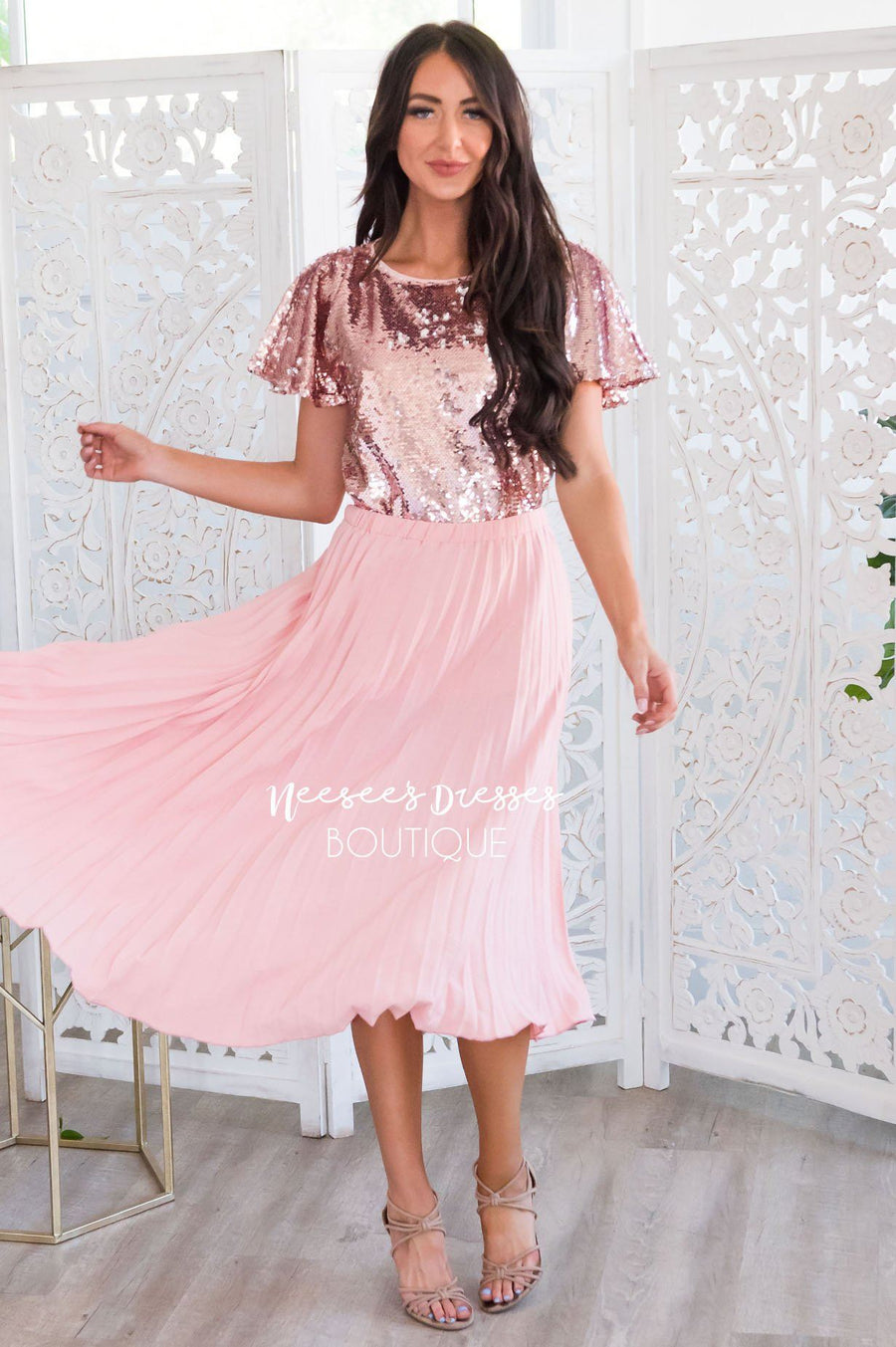 What A Darling Modest Pleat Skirt Modest Dresses vendor-unknown 