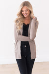 Long Distance Modest Pocket Cardigan Tops vendor-unknown