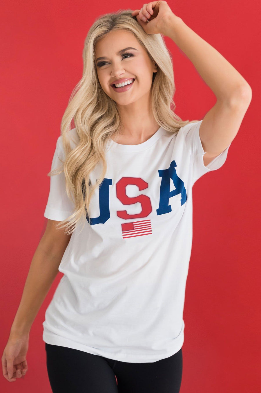 USA Modest Graphic Tee Modest Dresses vendor-unknown 