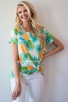 Tropical Vibes Only Pineapple Top Modest Dresses vendor-unknown 